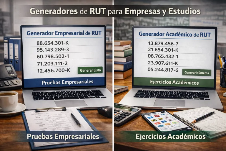 Generadores para empresas y usos de prueba